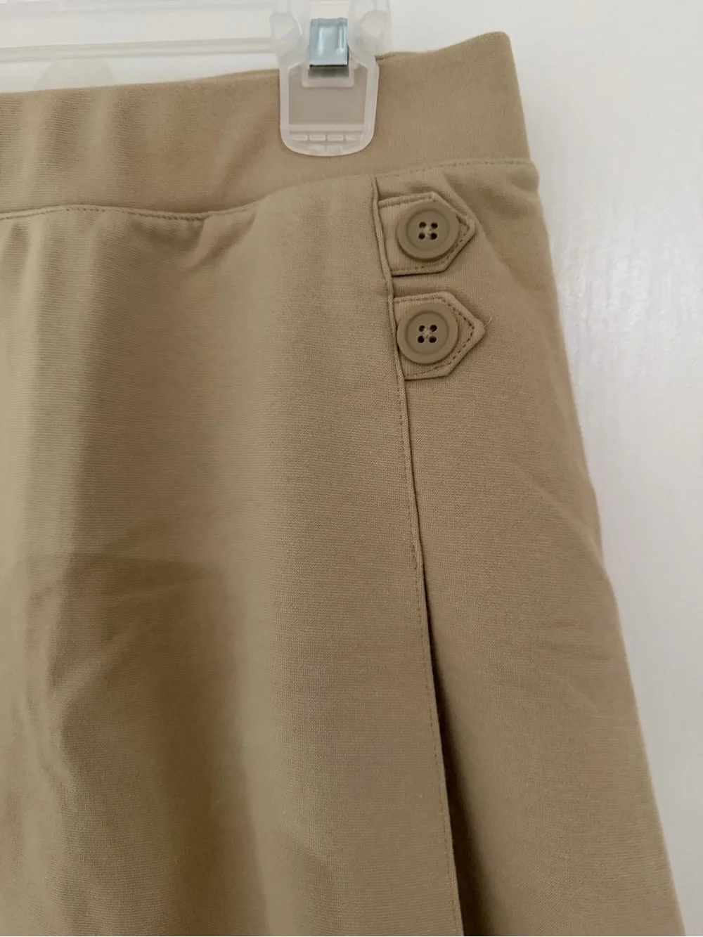 Cat & Jack Khaki A-Line Skirt with Side Button Accents